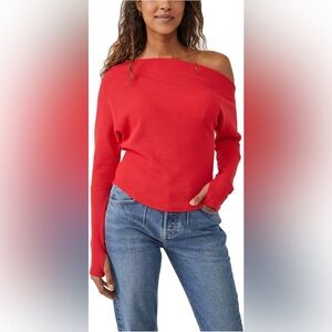 NEW We The Free Fuji Thermal Top in Fiery Red